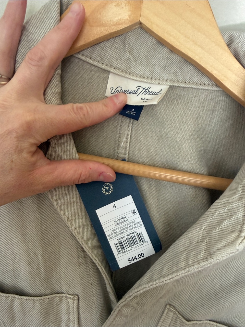 NWT Women's Utility Jumpsuit in Light Beige 4 - Picture 2 of 5